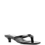 Sandali con tacco basso effetto coccodrillo in marrone Toteme - donna 