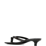 Sandali con tacco basso effetto coccodrillo in marrone Toteme - donna 