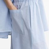 Pantaloni a gamba larga con coulisse in celeste Toteme - donna 