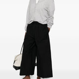 Pantaloni a gamba mapia con coulisse in nero Toteme - donna 