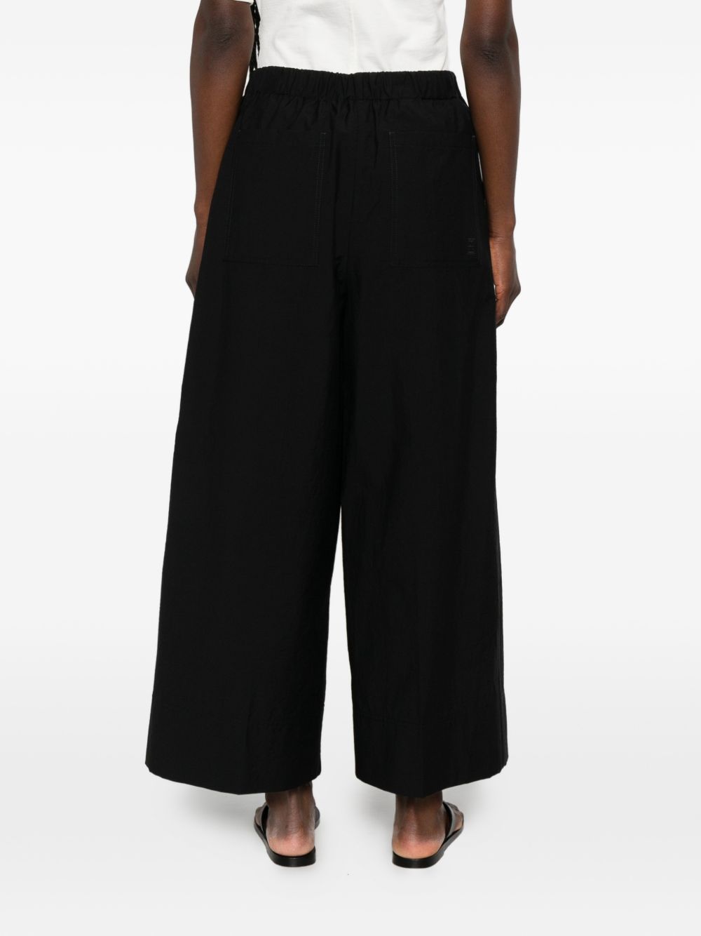 Pantaloni a gamba mapia con coulisse in nero Toteme - donna 