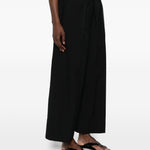 Pantaloni a gamba mapia con coulisse in nero Toteme - donna 