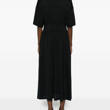 Abito midi plissettato in nero Toteme - donna 