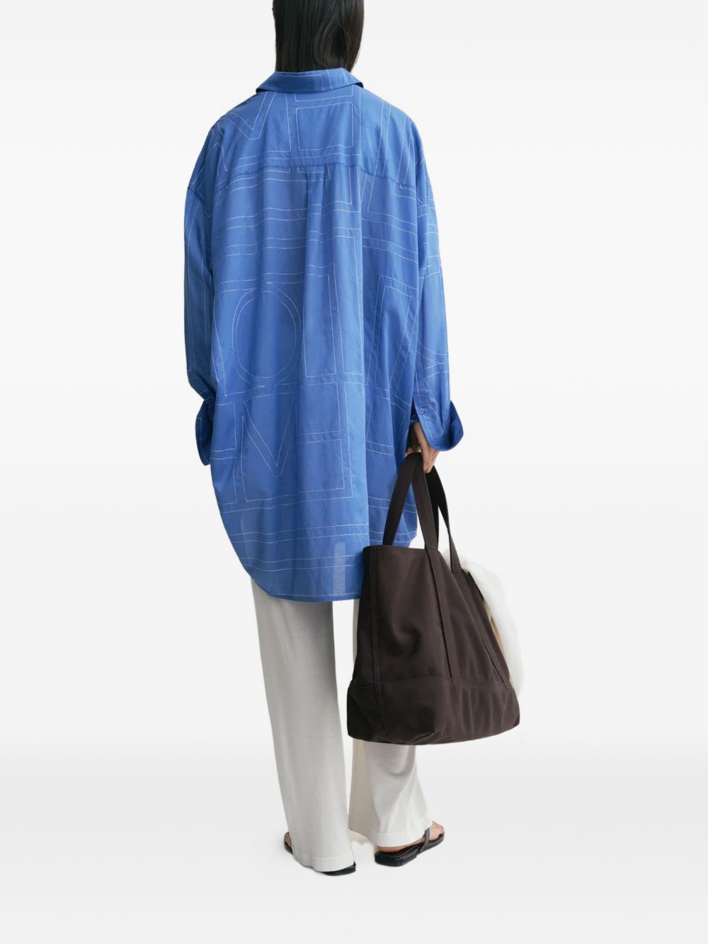 Camicia con stampa in blu Toteme - donna 