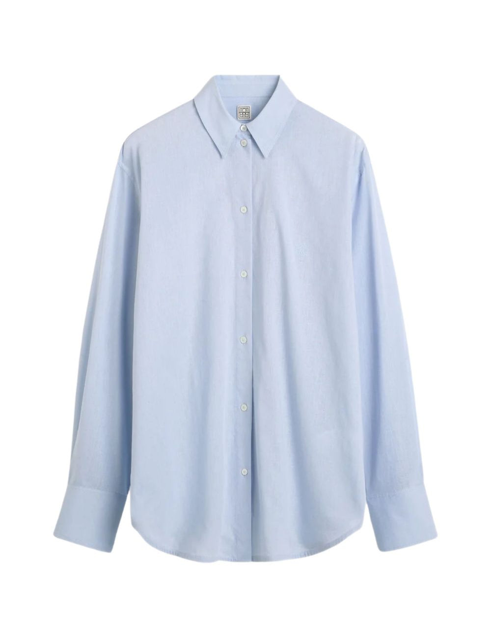 Camicia oversize a maiche lunghe in celeste Toteme - donna 