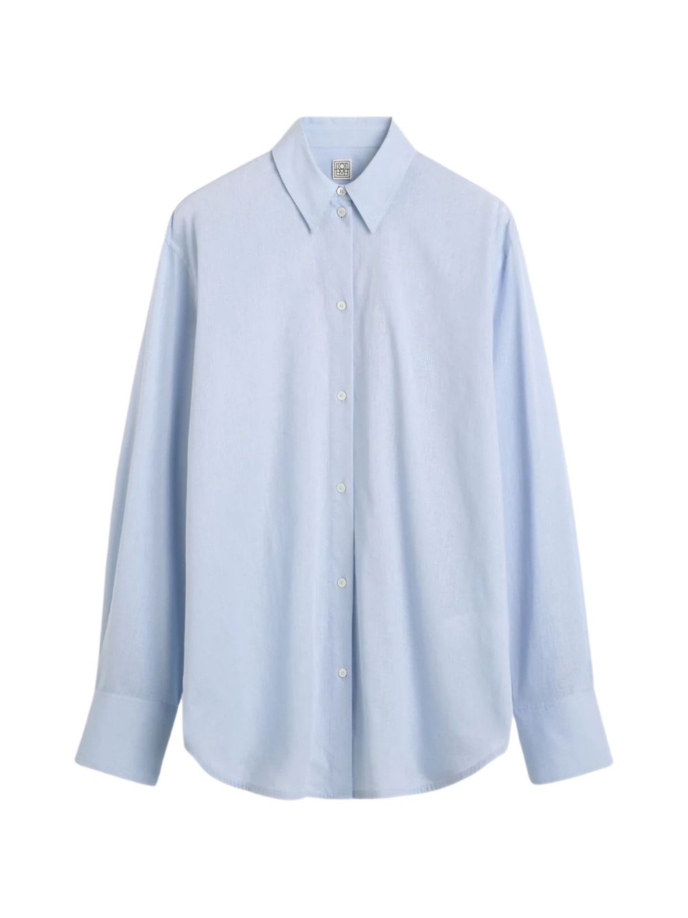 Camicia oversize a maiche lunghe in celeste Toteme - donna 