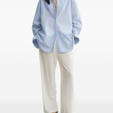 Camicia oversize a maiche lunghe in celeste Toteme - donna 