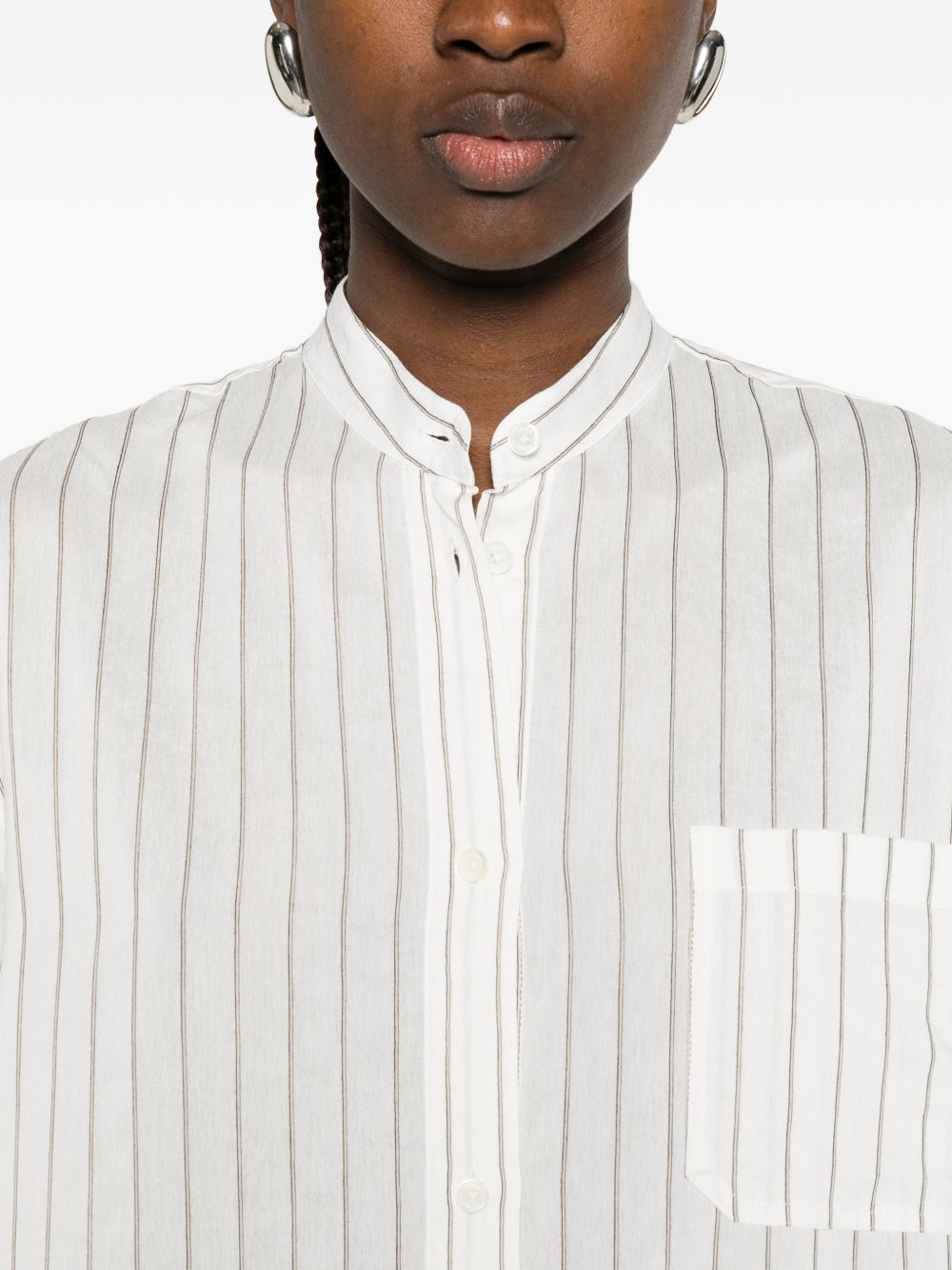 Chemisier a righe in bianco Toteme - donna 