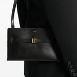 Borsa a spalla con logo in nero Toteme - donna 