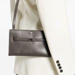 Borsa a spalla con logo in marrone Toteme - donna 