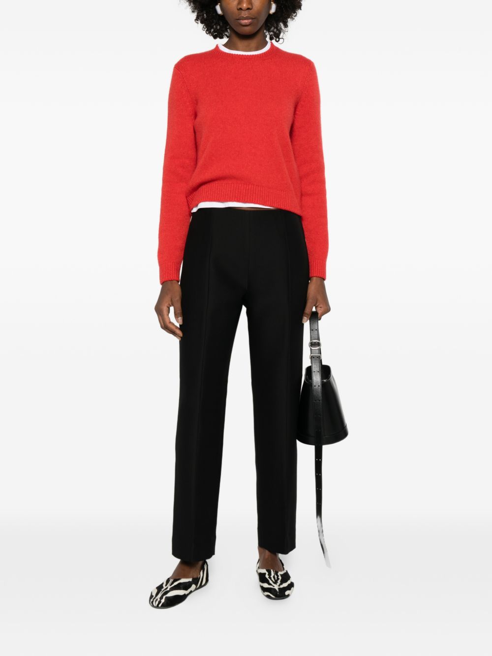 Pantaloni slim in lana e seta in neo Toteme - donna 