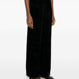 Pantaloni da pigiama monogram devoré in nero Toteme - donna 
