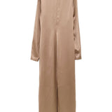 Abito maxi in raso in beige Toteme - donna 