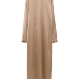 Abito maxi in raso in beige Toteme - donna 