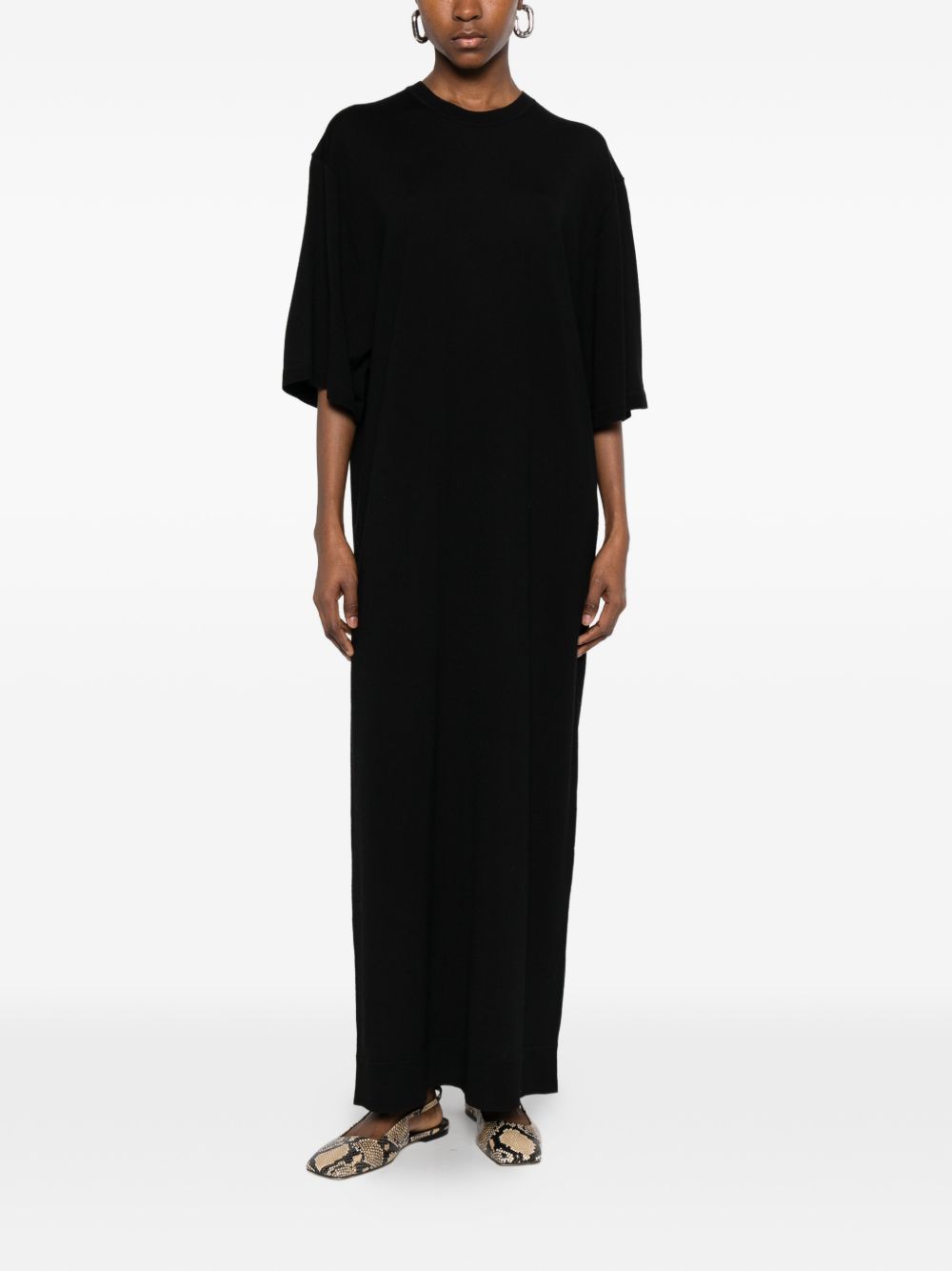 Abito lungo in maglia in nero Toteme - donna 