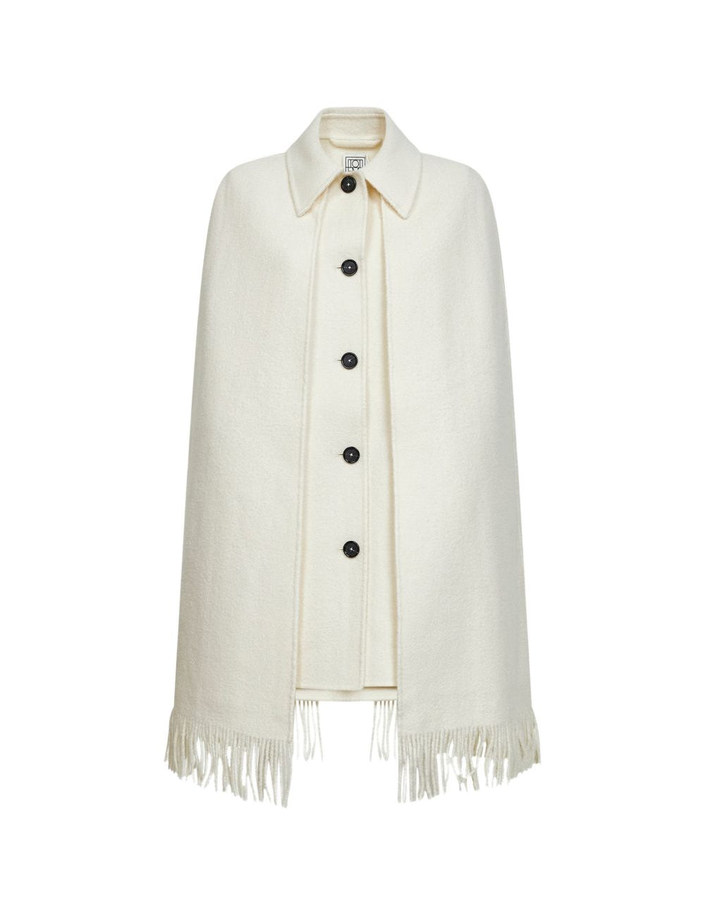 Cappotto co frange in bianco Toteme - donna 