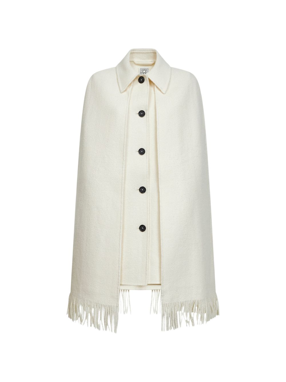 Cappotto co frange in bianco Toteme - donna 