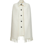 Cappotto co frange in bianco Toteme - donna 
