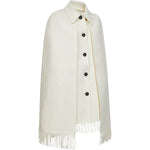 Cappotto co frange in bianco Toteme - donna 