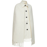 Cappotto co frange in bianco Toteme - donna 