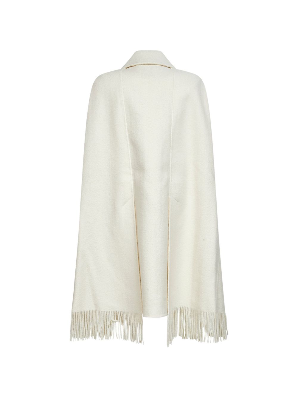 Cappotto co frange in bianco Toteme - donna 