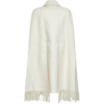 Cappotto co frange in bianco Toteme - donna 