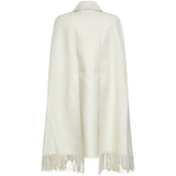 Cappotto co frange in bianco Toteme - donna 