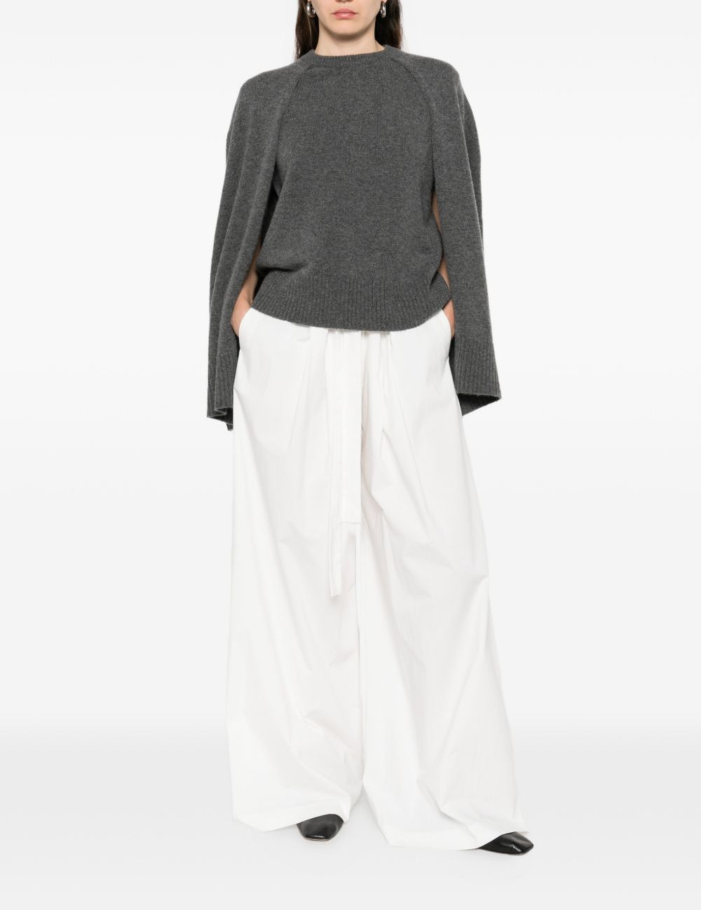 Maglione a mantella  in cashmere in grigio Toteme - donna 