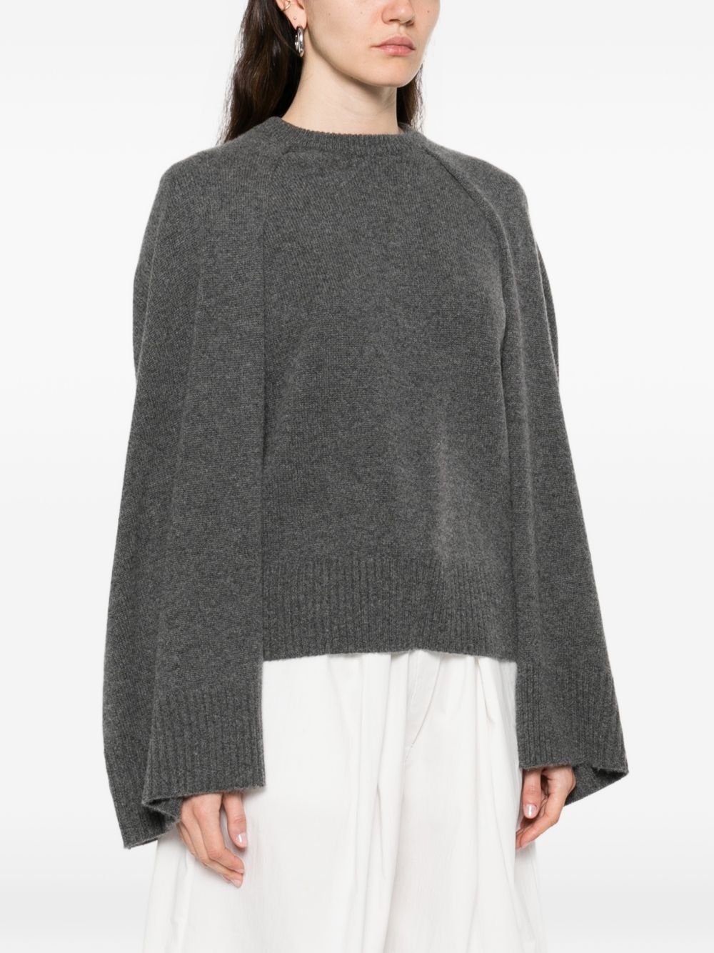 Maglione a mantella  in cashmere in grigio Toteme - donna 