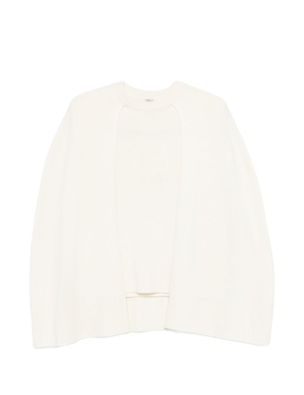 Maglione a mantella  in cashmere in bianco Toteme - donna 
