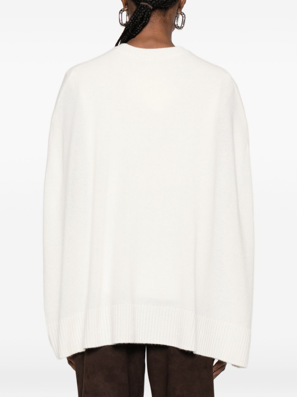 Maglione a mantella  in cashmere in bianco Toteme - donna 