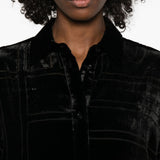 Camicia oversize devoré in nero Toteme - donna 