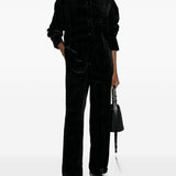 Camicia oversize devoré in nero Toteme - donna 