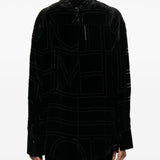Camicia oversize devoré in nero Toteme - donna 