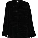 Camicia oversize devoré in nero Toteme - donna 