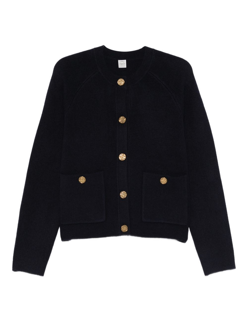 Cardigan con bottoni dorati in nero Toteme - donna 