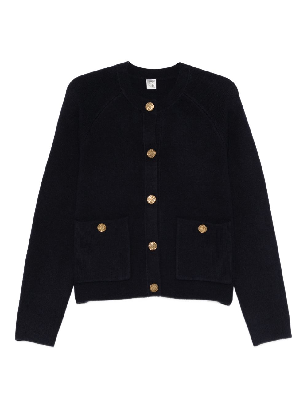 Cardigan con bottoni dorati in nero Toteme - donna 