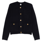 Cardigan con bottoni dorati in nero Toteme - donna 