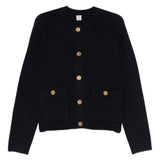 Cardigan con bottoni dorati in nero Toteme - donna 