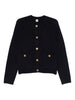 Cardigan con bottoni dorati in nero Toteme - donna