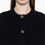 Cardigan con bottoni dorati in nero Toteme - donna 
