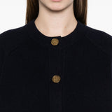 Cardigan con bottoni dorati in nero Toteme - donna 