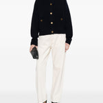 Cardigan con bottoni dorati in nero Toteme - donna 