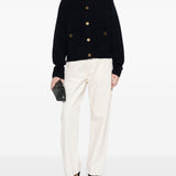 Cardigan con bottoni dorati in nero Toteme - donna 