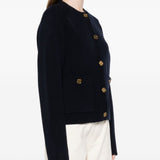 Cardigan con bottoni dorati in nero Toteme - donna 