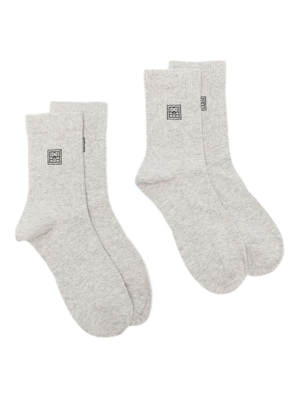 Calzini con logo set da due in grigio Toteme - donna 