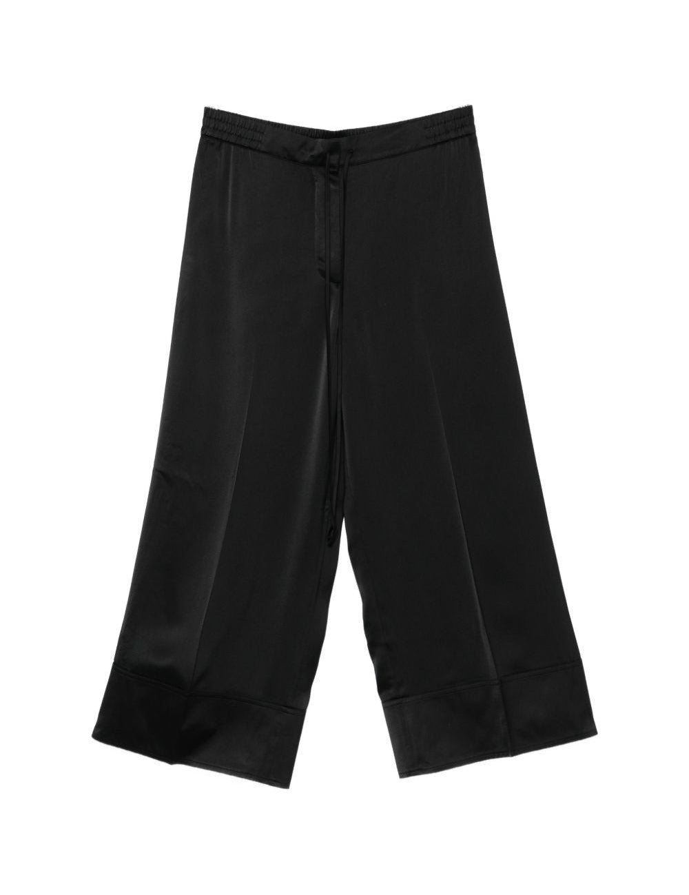 Pantaloni satinati con coulisse in nero Toteme - donna 