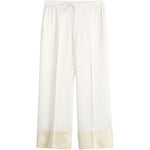 Pantaloni satinati con coulisse in beige Toteme - donna 