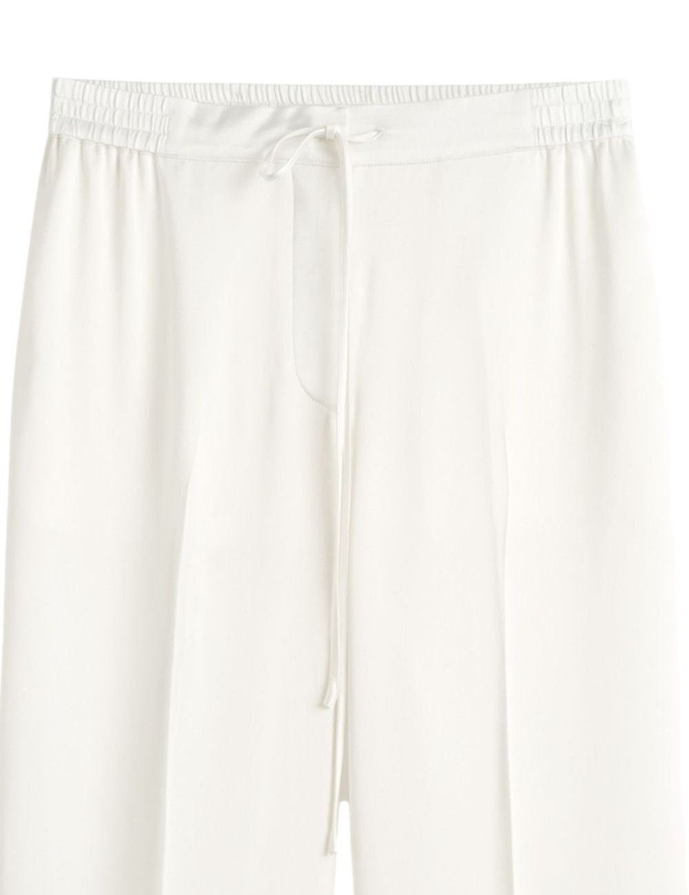 Pantaloni satinati con coulisse in beige Toteme - donna 
