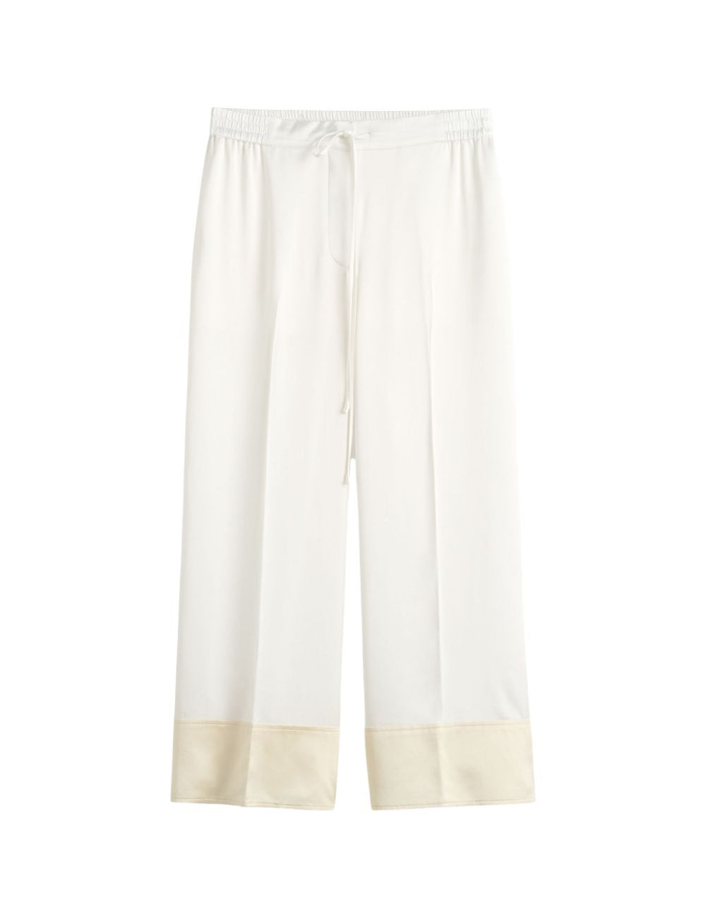 Pantaloni satinati con coulisse in beige Toteme - donna 